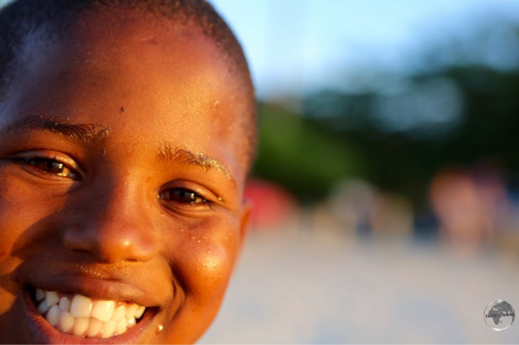 A big smile at Grand Anse Beach.