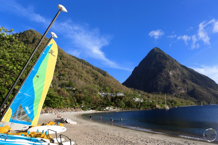 Ideal for swimming and snorkeling, picturesque Sugar Beach is situated between the Pitons.