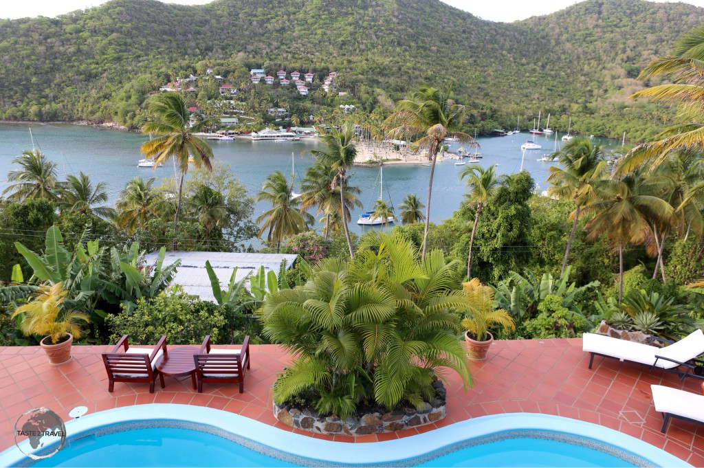 View of Marigot Bay from Marigot Palms guest house.