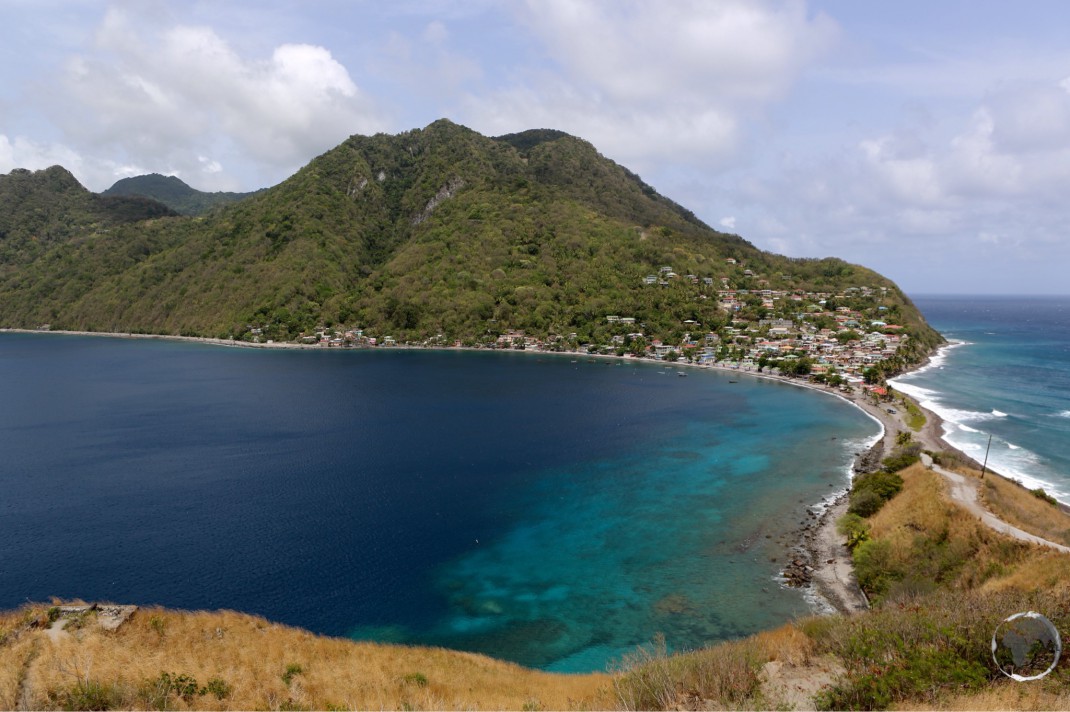 A view of Dominica from Scott's Head.