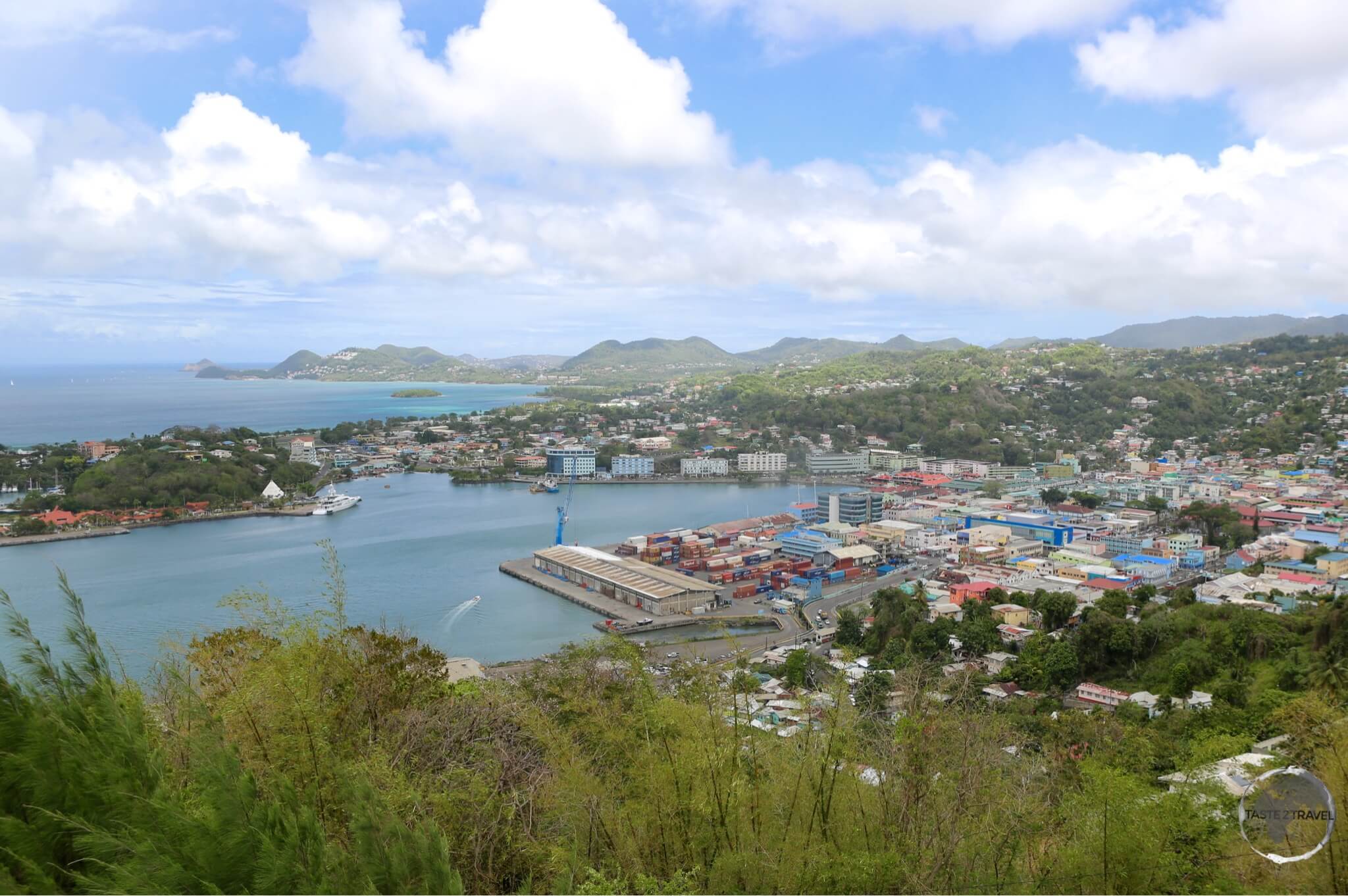A view of the capital, Castries, from Morne Fortune.