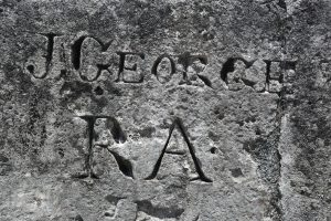 Colonial-era graffiti in Nassau. 