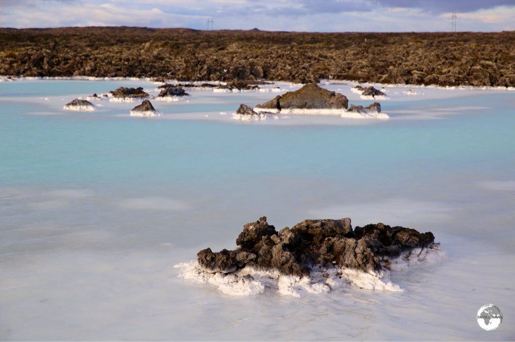 The milky-coloured water of Blue Lagoon is a comfortable 39°C.
