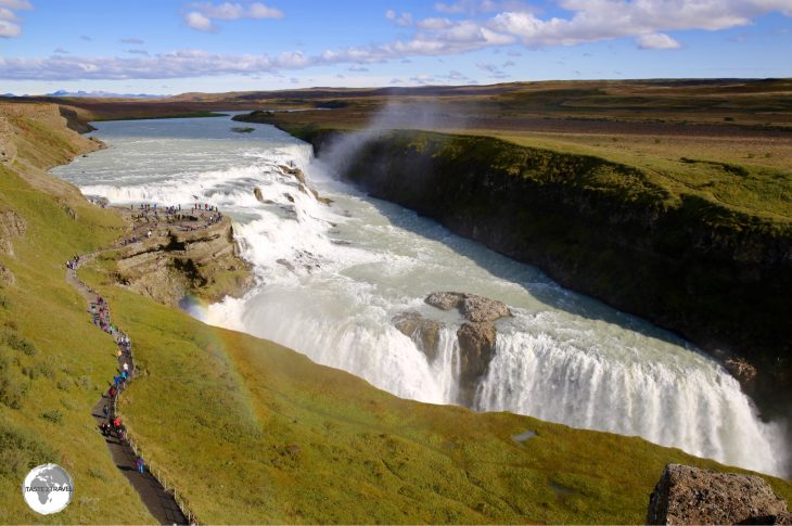 The spectacular Gullfoss waterfall.