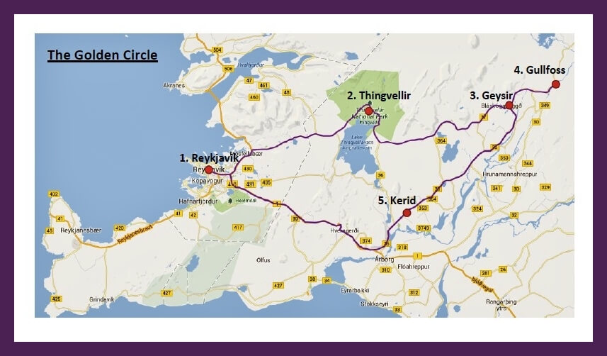 Golden Circle Route Map