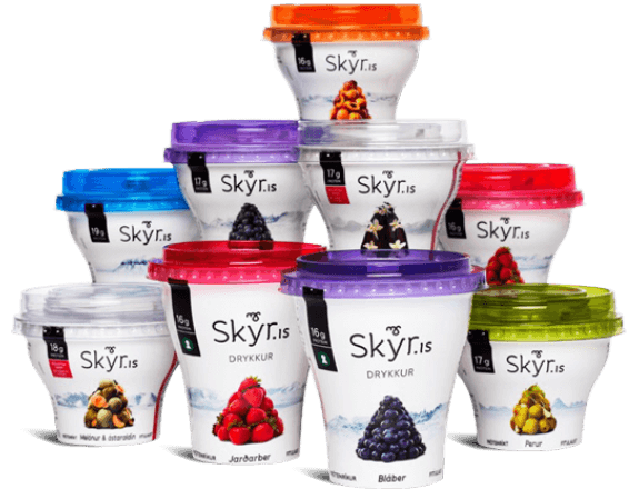 The different flavours of Skyr, the most amazing yoghurt on earth. 