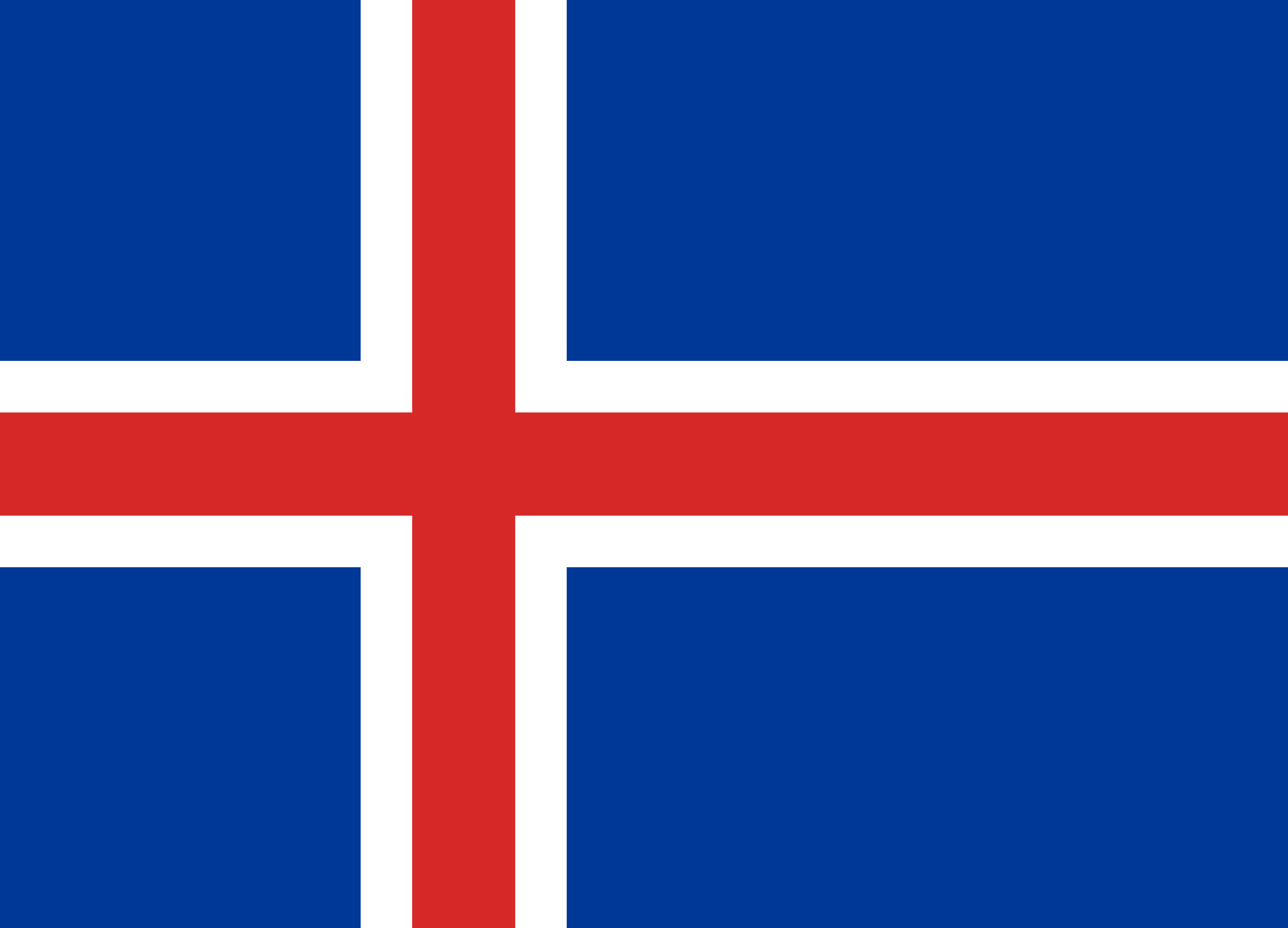 The flag of Iceland.