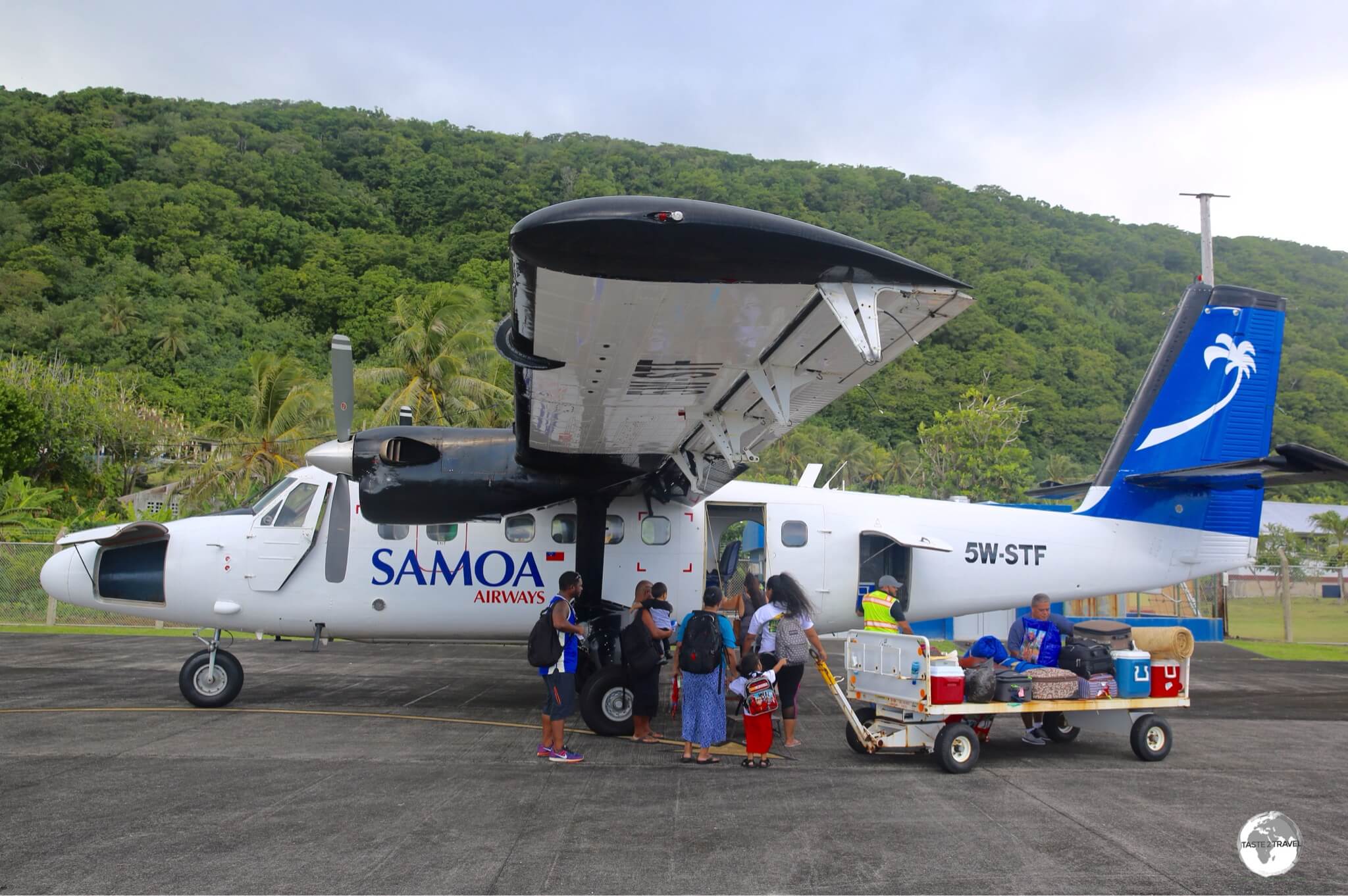Departing the island of Ta'u for the 30 minute hop to Tutuila with Samoa Airways.