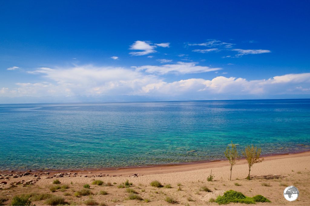 The best beaches on lake Issyk-Kul are to be found on its southern shore.