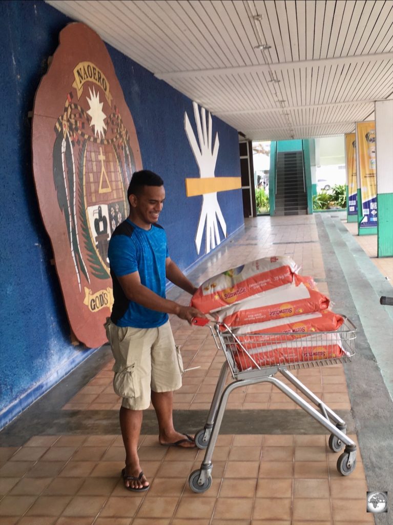 Covid-19 panic shopping even hit remote Nauru with locals buying up supplies of rice at the Civic Centre.