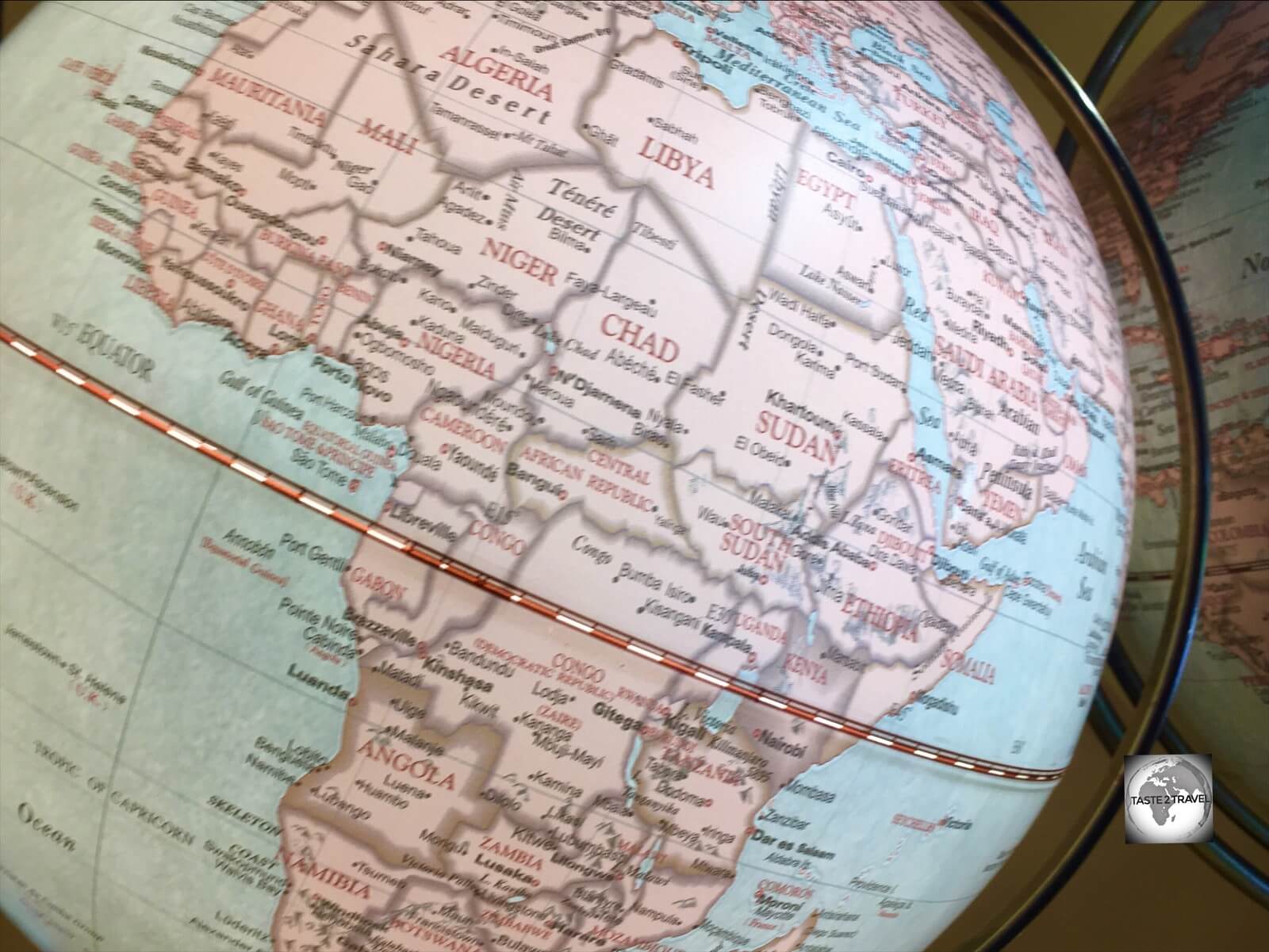Africa Globe Map 
