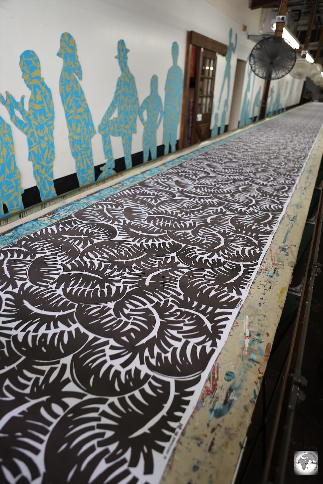 Hand-printed textiles at Bahamas Hand Prints, Nassau. 