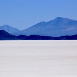 Landlocked Countries: A view, from Isla Incahuasi, of the totally surreal Salar de Uyuni in Bolivia, the world's largest salt plain at 10,582 square km (3,900 square mi).