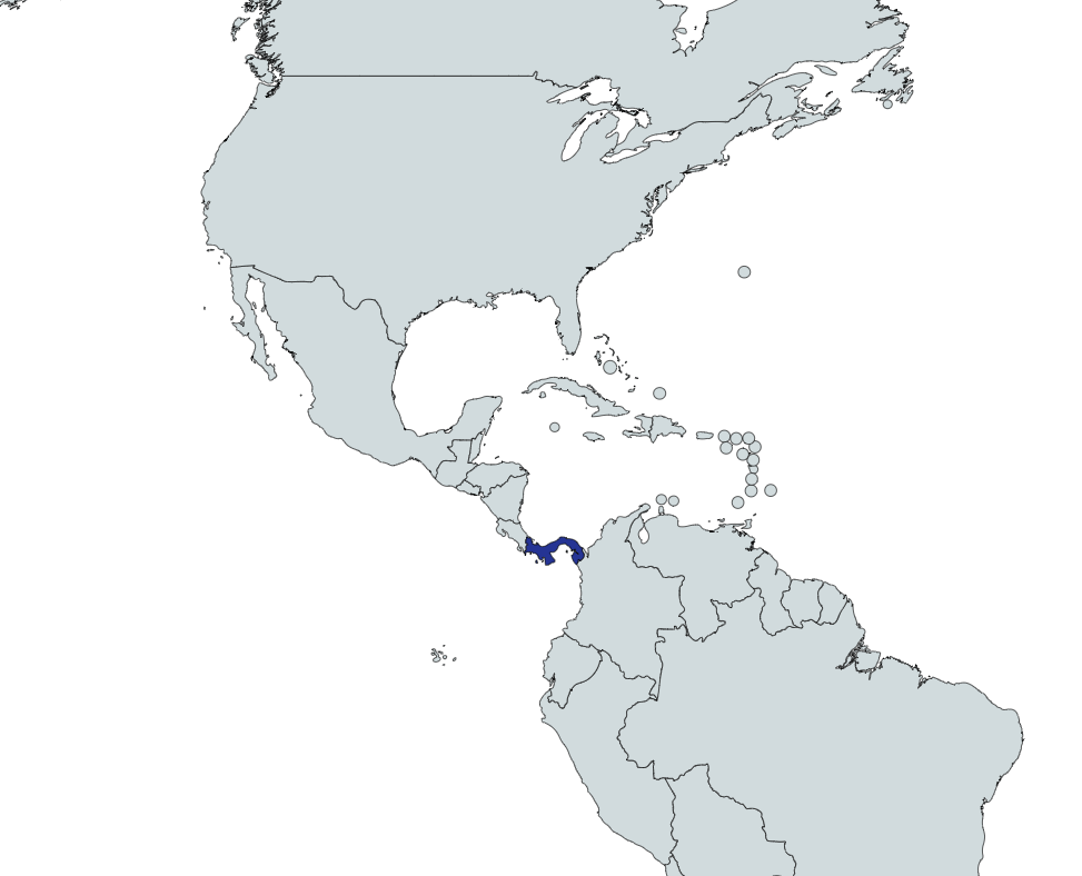 Map highlighting Panama