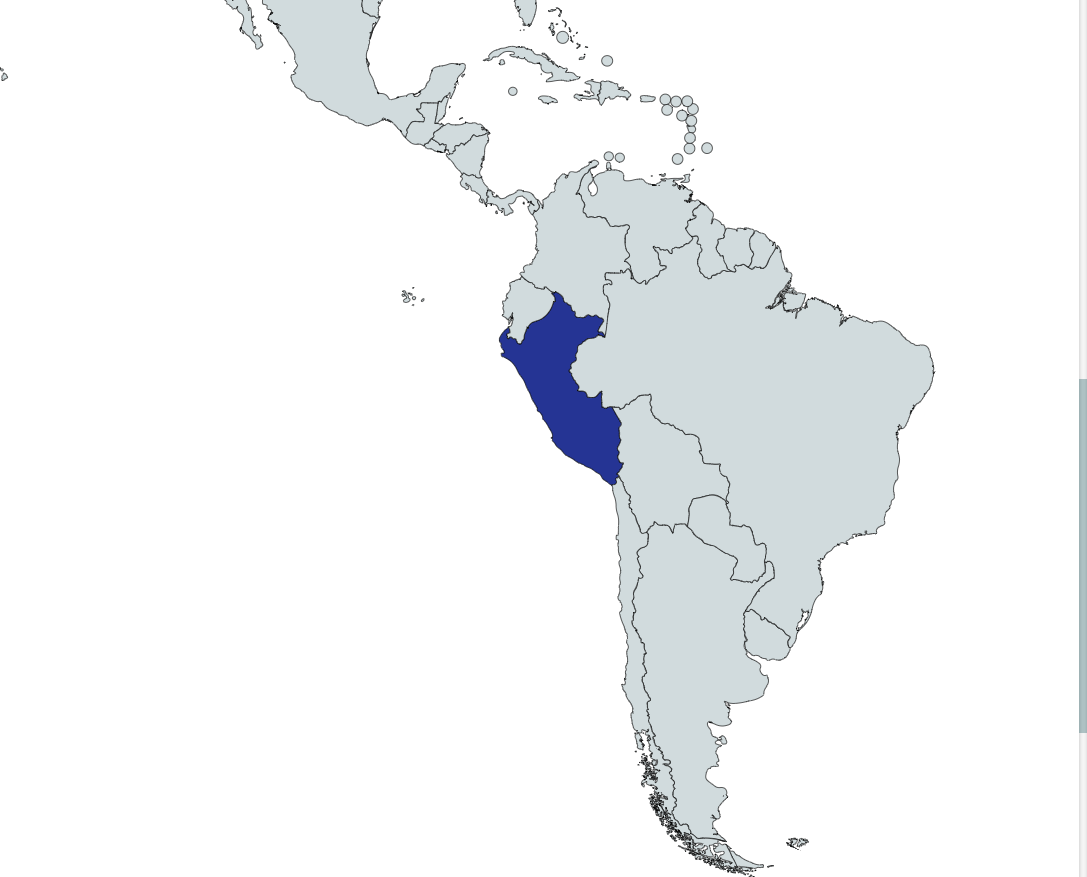 Map highlighting Peru