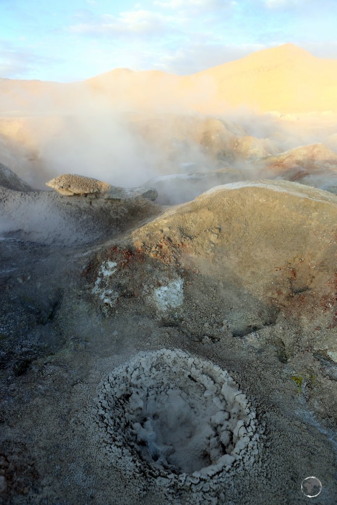 The ground is very much alive at 'Sol de Mañana' in Bolivia, where you can get as close as you wish to pools of boiling mud, shooting geysers and boiling sulphur springs.