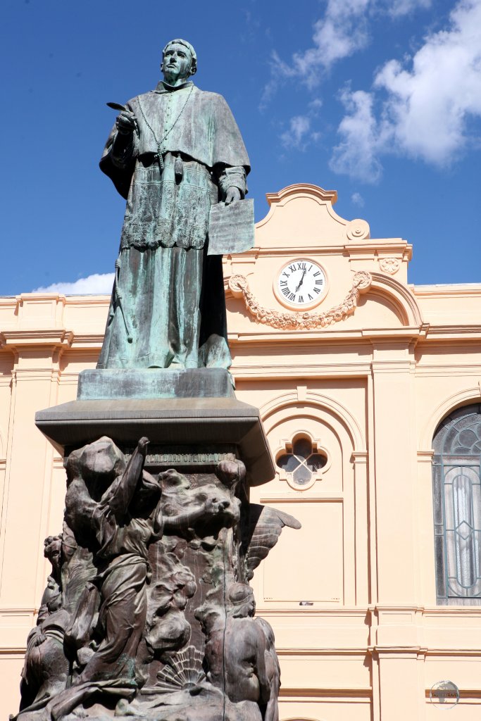 Statue of fray Fernando Trejo y Sanabria in the courtyard of the Jesuit Block in Cordoba, Argentina.