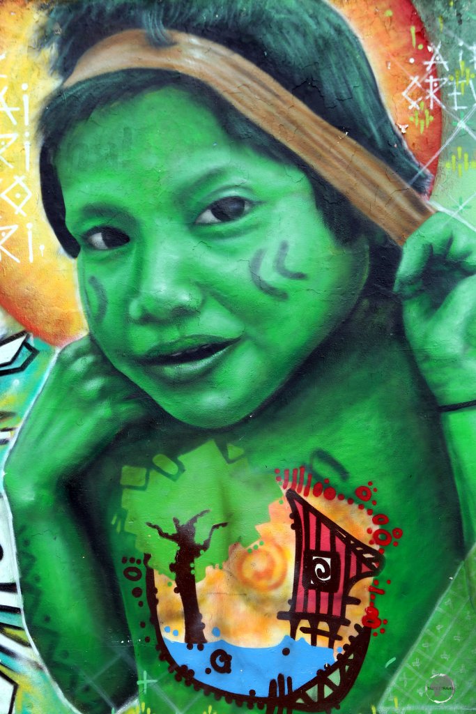 Street art in Manaus, the capital of the vast state of Amazonas, Brazil.