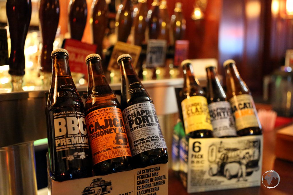 The full selection of the amazing craft beer brands from the Bogota Beer Company (BBC), which can be sampled at various bars in Bogota.