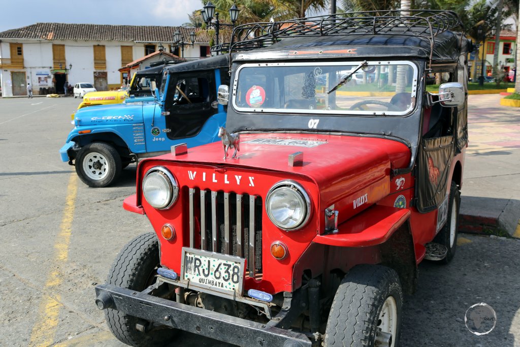 Local tour companies in Salento use Willys Jeeps to take tourists to coffee estates outside of town.