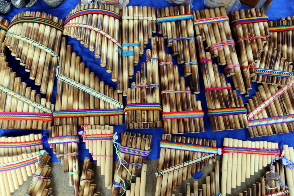Pan flutes at the Otavalo craft market.