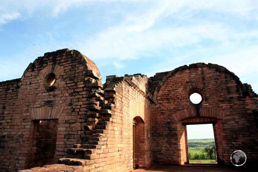 Part of the ruins of the 'Jesús de Tavarangue' Jesuit mission in southern Paraguay.