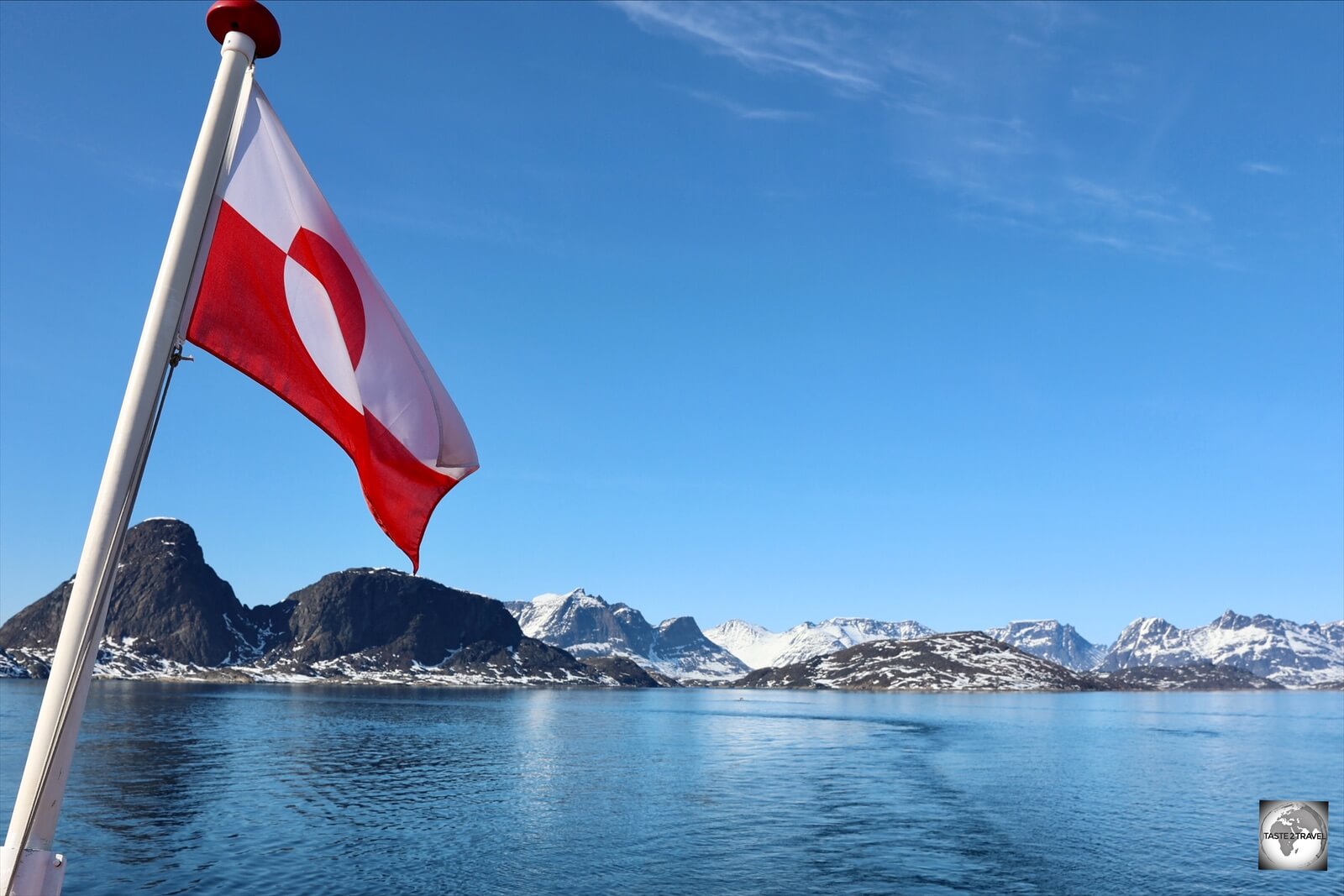 The view from the deck of the Sarfaq Ittuk passenger ship.