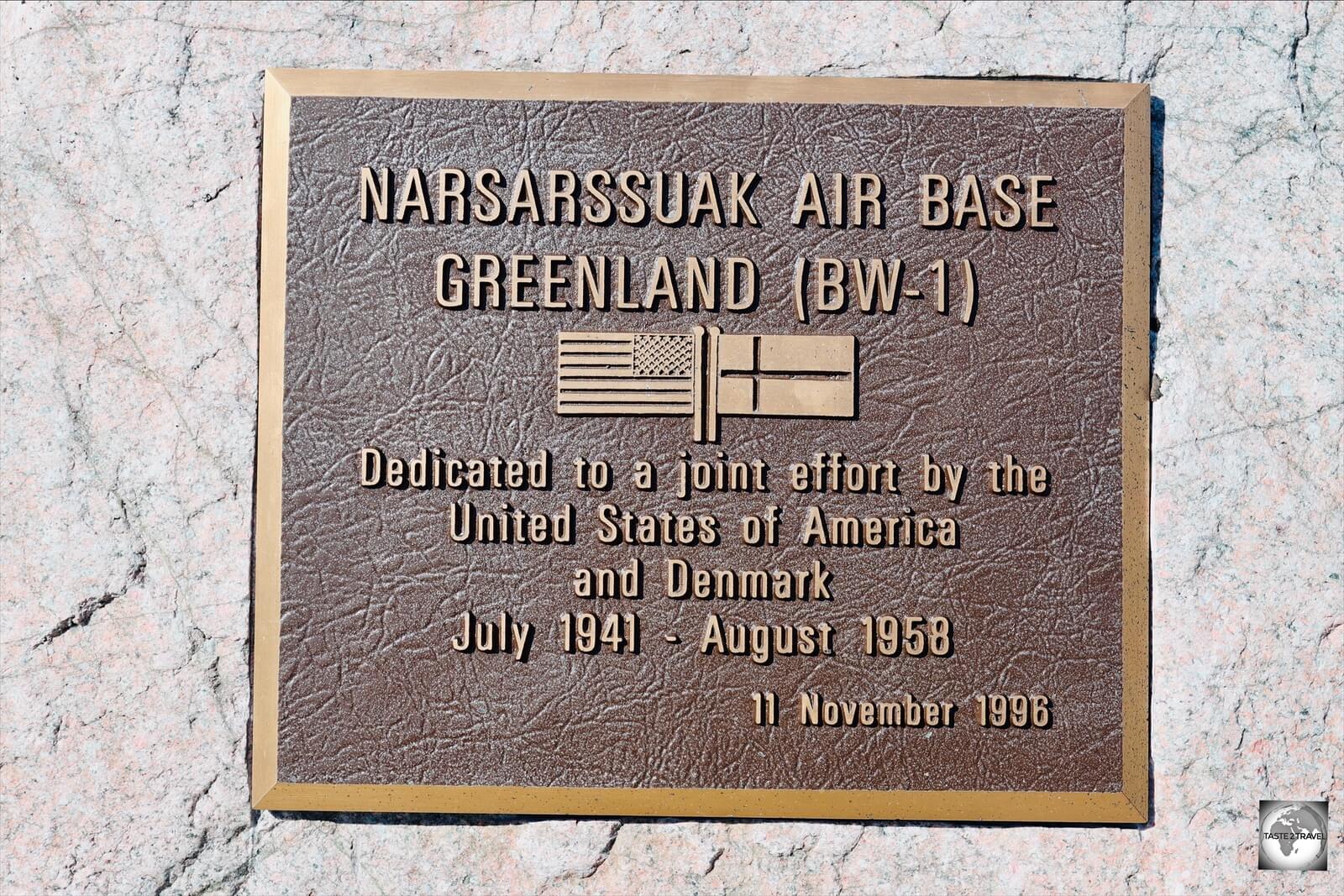 US Military memorial at the Narsarsuaq Museum.