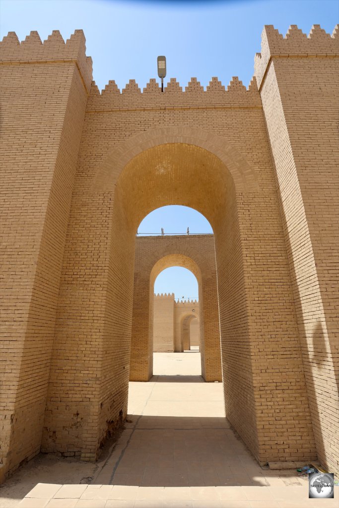 The walls of Babylon were reconstructed by Saddam Hussein in the 1980's.