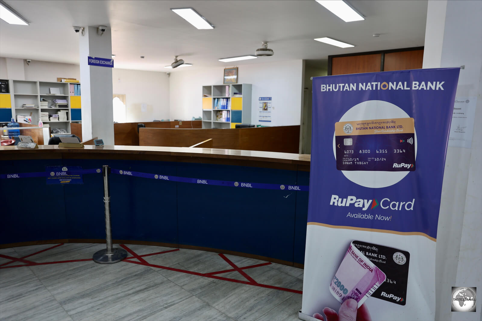 A branch of the Bhutan National Bank at the GPO in Thimphu. 