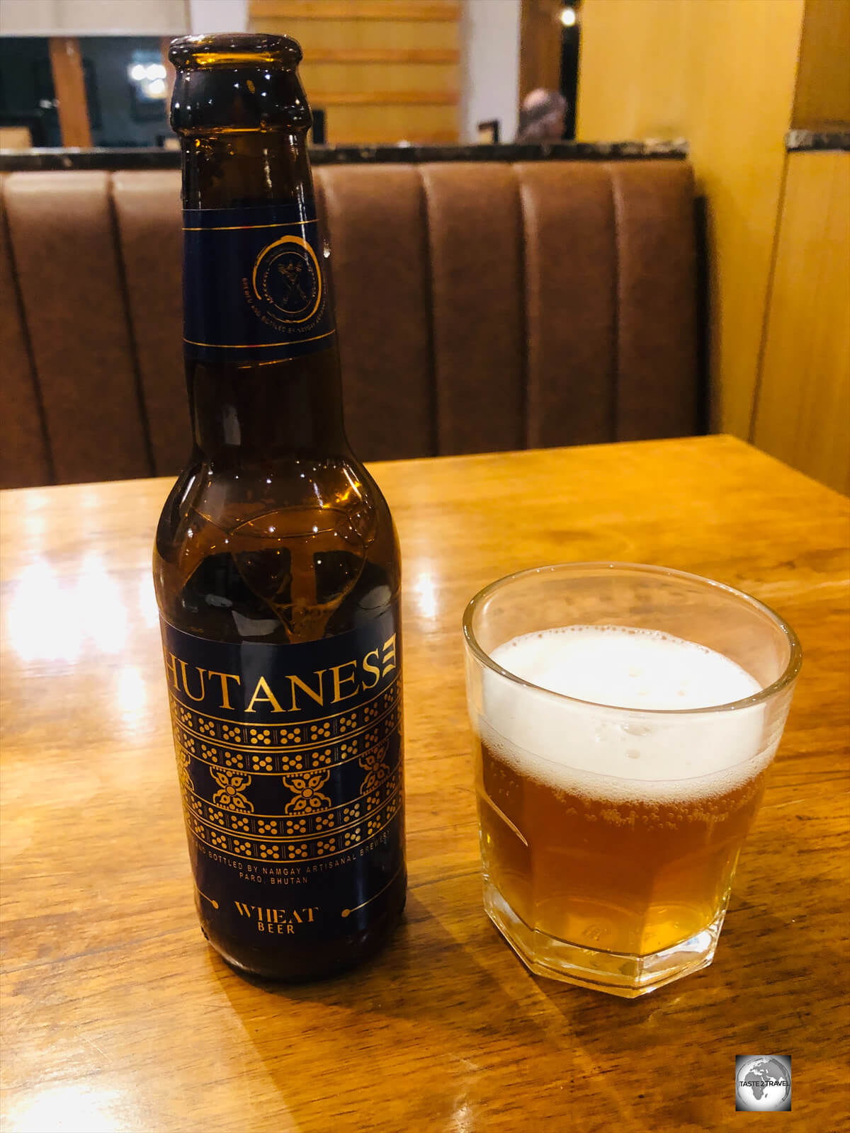 The very smooth Bhutanese Wheat beer is brewed by the Namgay Artisanal Brewery in Paro. 