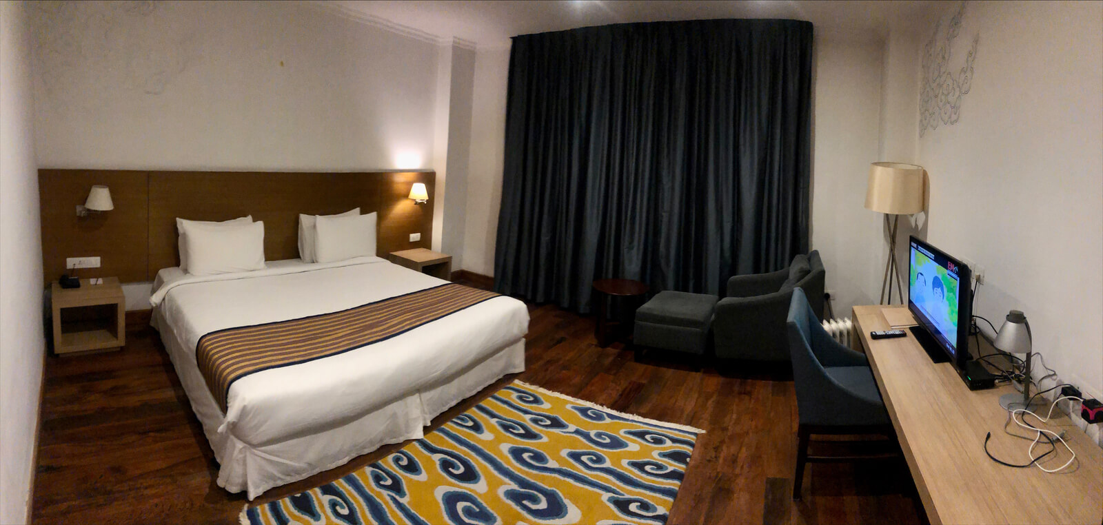 My spacious room at the Osel Hotel in Thimphu. 