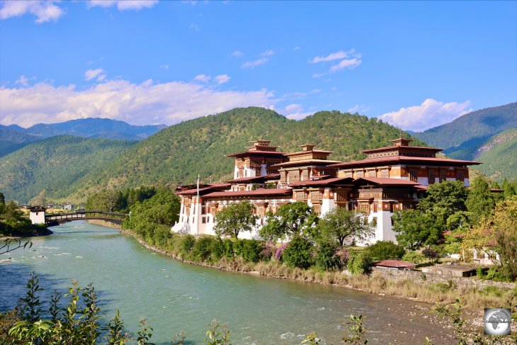 Located at the confluence of two rivers, Punakha Dzong is said to be the most beautiful fortress in Bhutan.