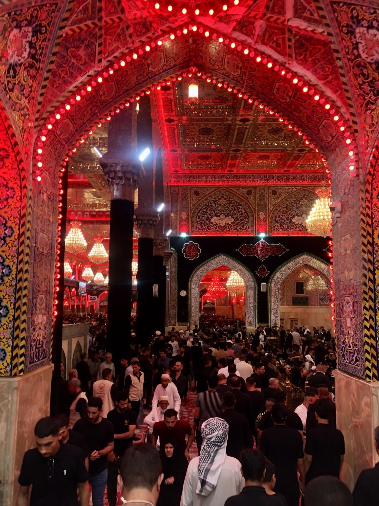 One of the entrances to the Imam Hussain Holy Shrine in Karbala.