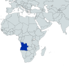 Map highlighting Angola