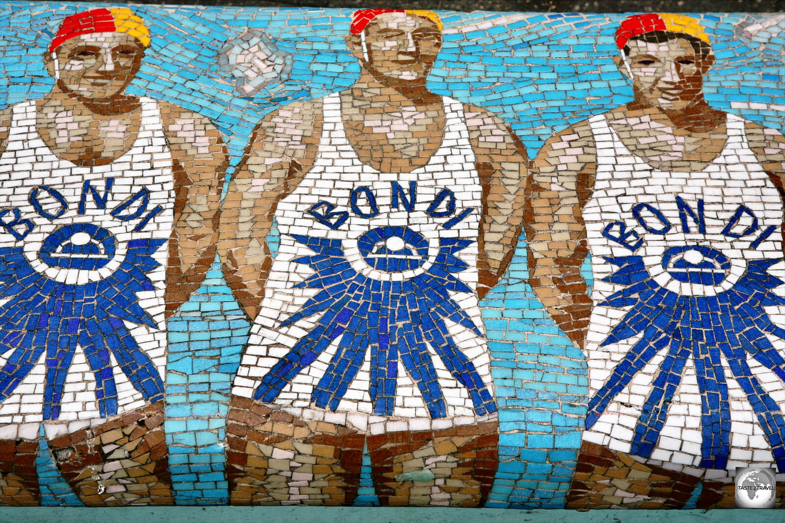 Mosaic tile artwork at Bondi Beach, Sydney, Australia