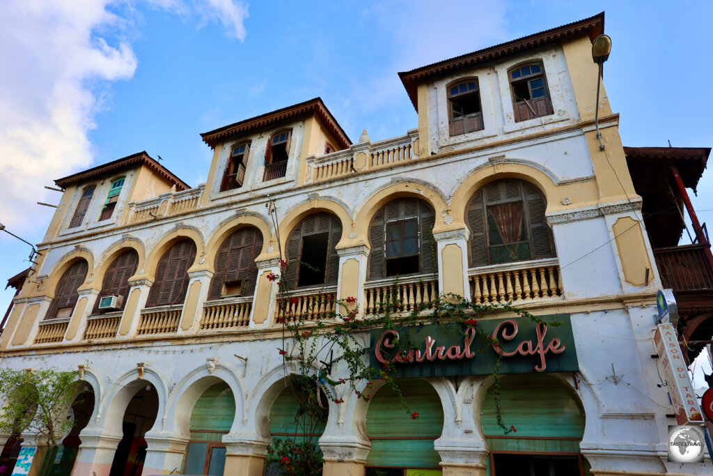 A typical colonial-era building in Djibouti old town.