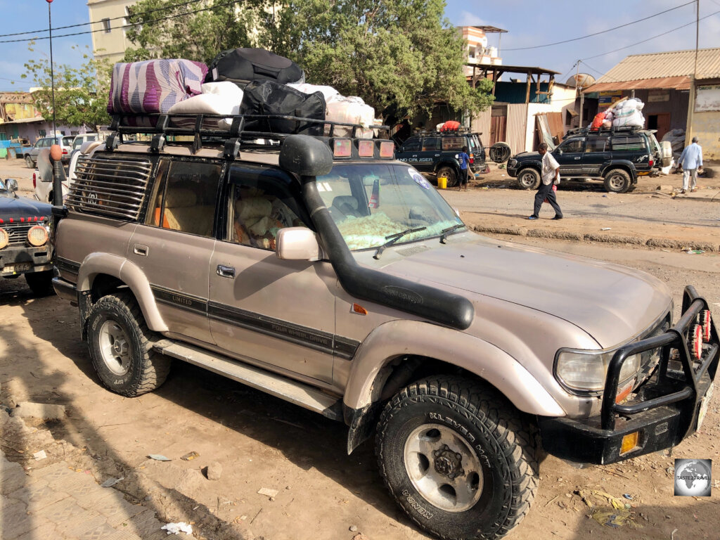 My Toyota Land Cruiser 'taxi', getting ready to depart from Djibouti City.