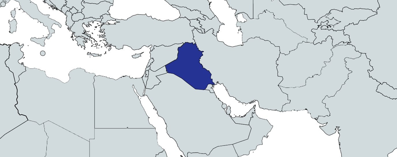 Map Highlighting Iraq