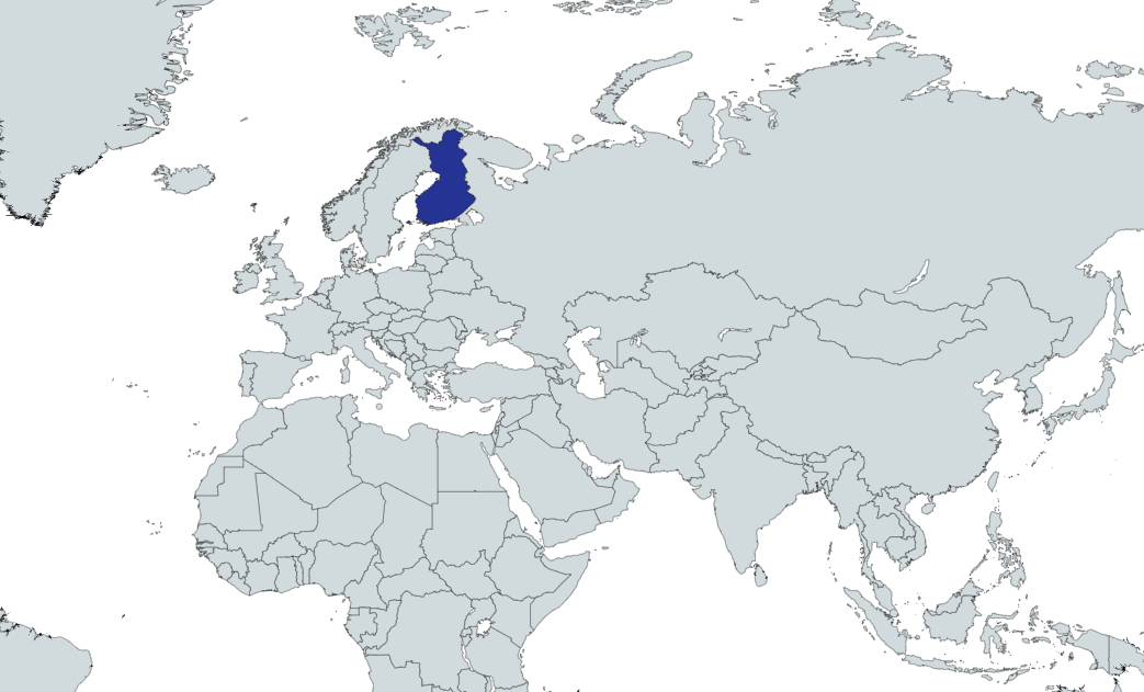 Map Highlighting Finland