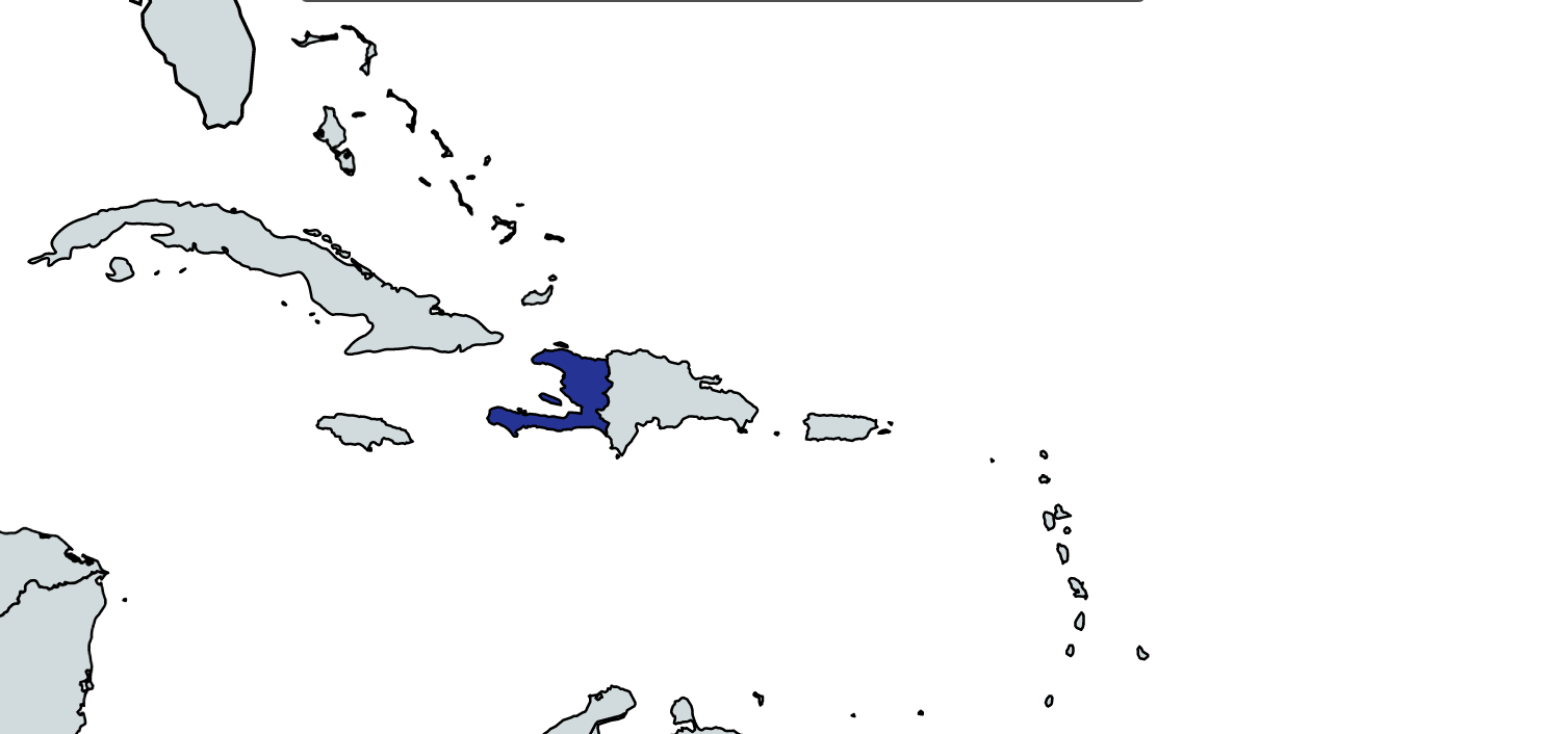Map Highlighting Haiti