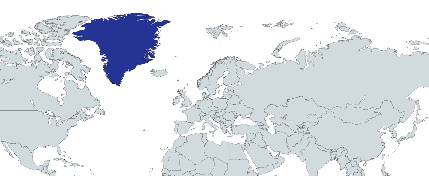 Map Highlighting Greenland