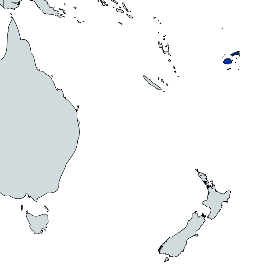 Map highlighting Fiji