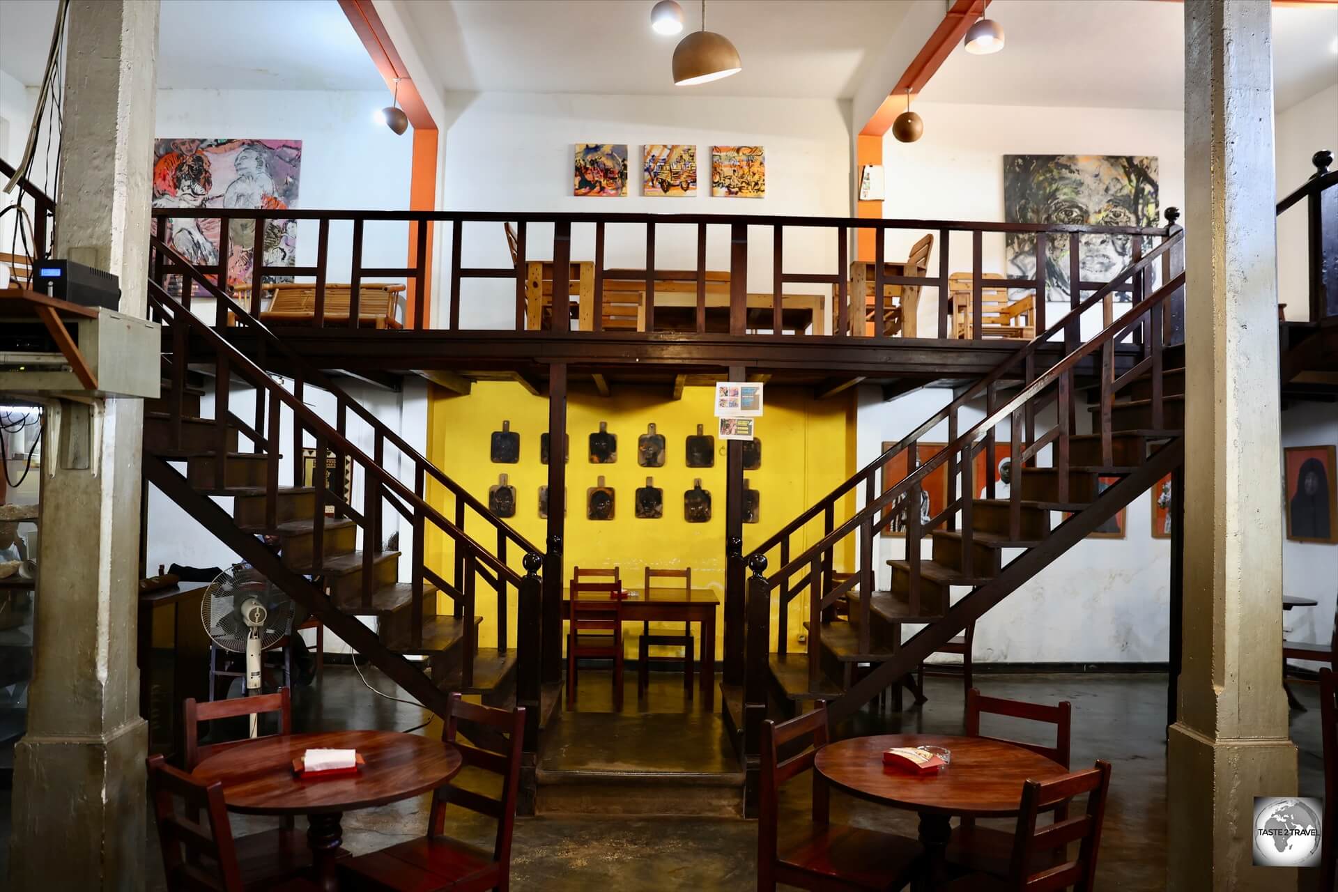 Xico's Café in São Tomé offers traditional local, and Portuguese, cuisine served in an authentic, old-world cafe/ art gallery.