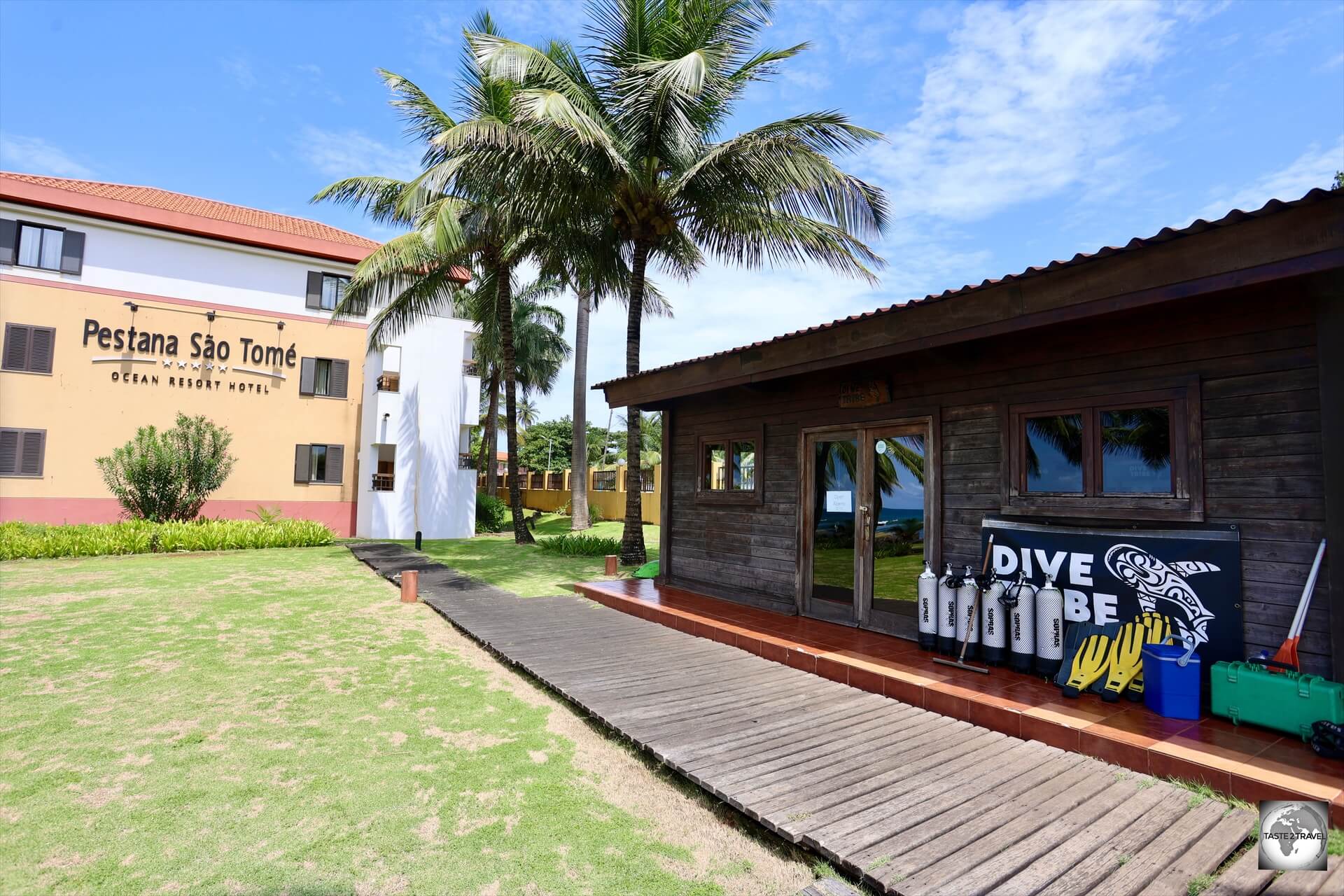 Scuba Diving can be arranged through Dive Tribe who are based at the Pestana São Tomé Hotel.