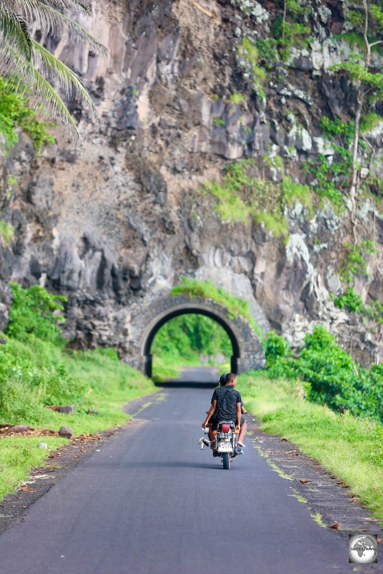 The Santa Catarina Tunnel, the only road tunnel on São Tomé and Príncipe.