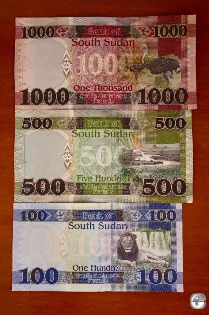 The obverse side of the South Sudanese Pound (SSP).