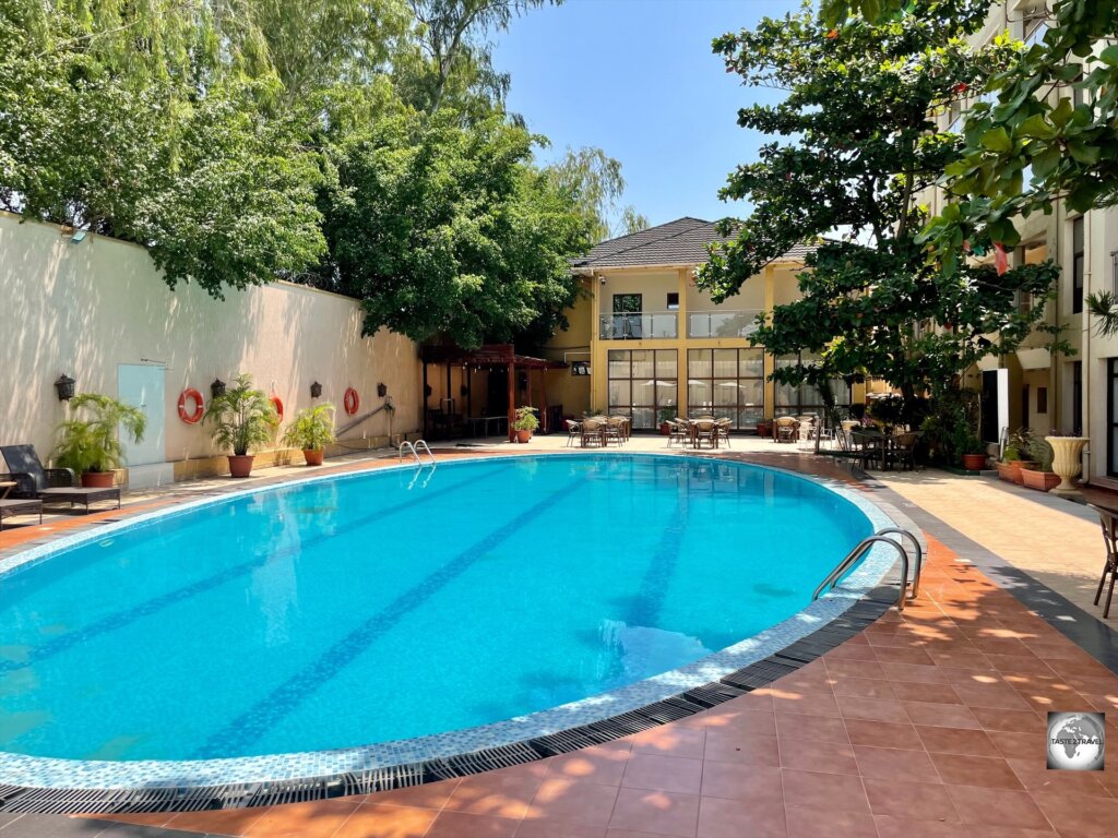 The Royal Palace Hotel claims that their swimming pool is the largest in South Sudan.