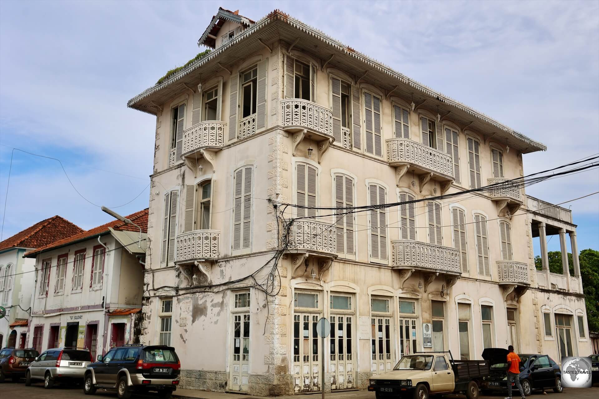 The streets of São Tomé are lined with beautiful, and grand, Portuguese colonial-era buildings.